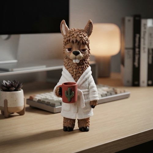 Müde lama figur - müde,