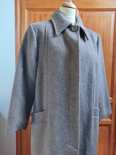 Damen langer mantel lama - lama, wolle